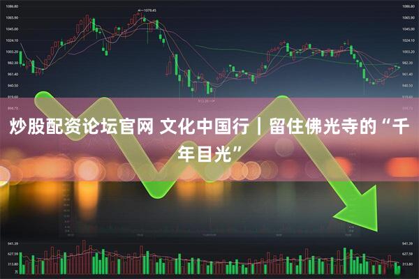 炒股配资论坛官网 文化中国行｜留住佛光寺的“千年目光”